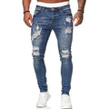 Men’s Stretch Ripped Skinny Jeans – Slim Fit Distressed Denim