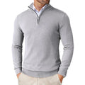 Men's Quarter Zip Sweater Knitted Turtleneck Pullover Long Sleeve 1/4 Zip Jumper